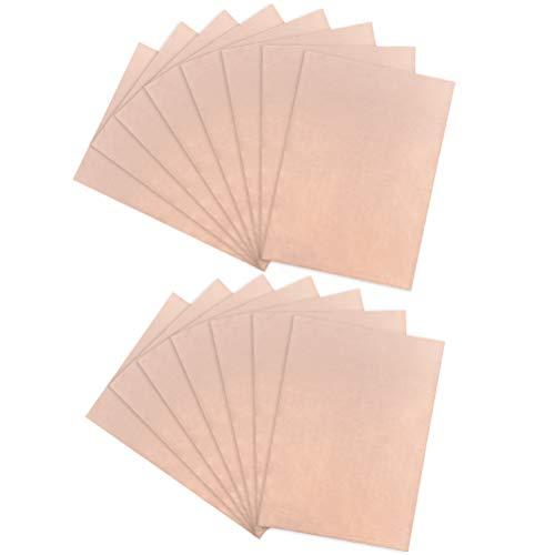 FOROREH Rame Circuito stampato 15 pezzi, piastra di rame a un lato, circuiti stampati per caldaie, piastra di rame PCB, piastra in rame – 7 x 10 cm, 1,6 mm in bachelite FR-1 94Hb