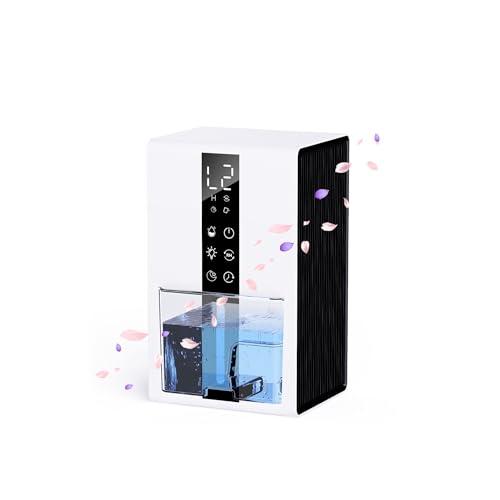 Deumidificatore Casa con 1800ml, Deumidificatore Casa Muffa con Modalità Sospensione e Timer 6-48 Ore, Controllo Umidità Auto (≥50% RH),Sbrinamento Auto & Spegnimento, Luci LED a 7 Colori(Versione I)