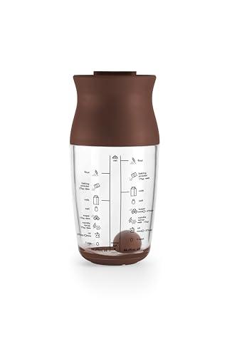 Lékué Shaker per impasti, frittelle e pancake, marrone, 500 ml