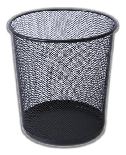 IPEA Cestino per la Carta in Rete Metallica Nero - 26 X 23 cm - Cestino Getta Carta Riciclaggio per Ufficio, Casa, Camera, Scuola in Metallo - Cesto Spazzatura per Scrivania, Tavolo, Mobile