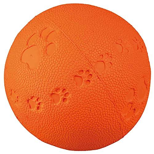 Trixie 34863 - Palla giocattolo per cani, In Gomma Naturale, Colori assortiti, Diametro 9 cm