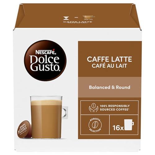 NESCAFÉ DOLCE GUSTO Caffelatte Caffè con Latte, 3 Confezioni da 16 Capsule (48 Capsule Compatibili Nescafé Dolce Gusto)