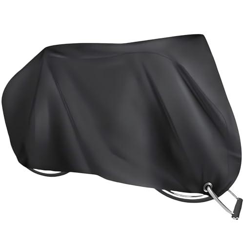 Elezenioc Telo Copribici,190T Nylon Coperture Biciclette per 2 Biciclettes Esternoe Interno,Telo Copri Bicicletta Impermeabil Anti-UV con Foro di Blocco,Adatta per Bici da Montagna Strada(Fino a 29 