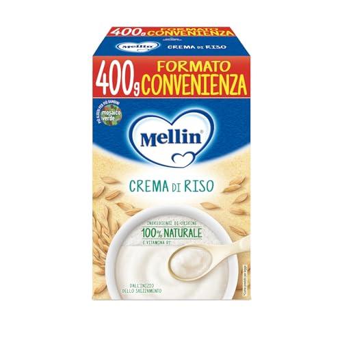 Mellin - Crema di Riso - Alimento con Vitamina B1, per Bambini dal 4° Mese Compiuto - 1 Confezione da 400 gr
