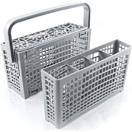 Cestello posate lavastoviglie ORIGINALE di Plemont® [23x8,5 & 4,5x13,5cm] Cestello lavastoviglie con l’innovativa soluzione 2 in 1 – porta posate lavastoviglie in plastica resistente