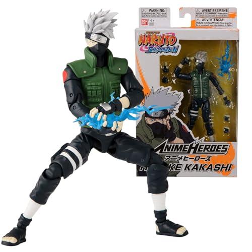 Bandai Anime Heroes, Naruto Shippuden, Action figure Anime heroes 17 cm, Kakashi Hatake, Licenza Ufficiale, Figurina articolata Kakashi, 36903