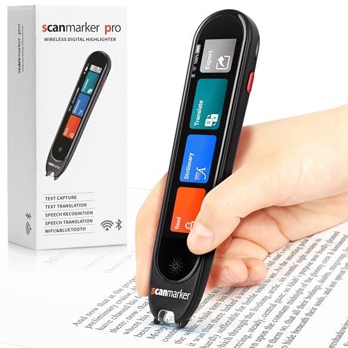 Scanmarker Pro | Penna Traduttore Multilingue e Penna di Lettura Autonoma | Penna Scanner per Dislessia e Supporto nell'Apprendimento delle Lingue