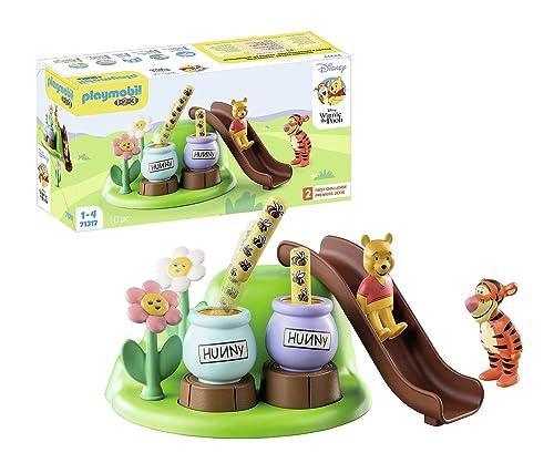 PLAYMOBIL 1.2.3 & Disney 71317 Il Giardino delle api di Winnie e Tigro, playset per Far Scoprire ai Piccoli Le funzioni Base, Giocattolo per Bambini dai 12 Mesi in su