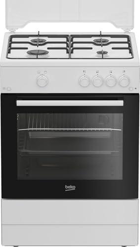 Beko Forno a Gas,Coperchio in Metallo, Ventilazione tangenziale, Classe A, Bianco