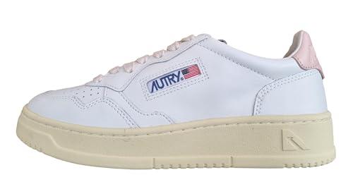 Autry Scarpe Sneakers Donna in Pelle AULW LL16 Bianco - Rosa Antico (37)