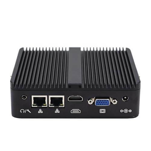 WEIDIAN Mini PC Industriale Fanless PC N100 8GB RAM 256GB SSD, Win 11 Mini Computer Senza Ventola, 2LAN, HD VGA, 2x RS232 COM Computer Industriale Supporto Auto Power On