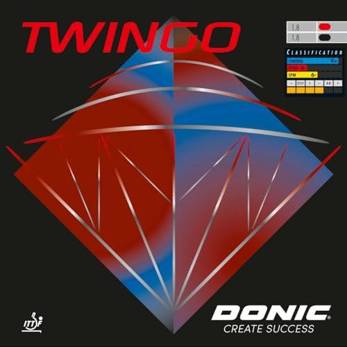 Donic Twingo - Gomma per ping pong (1,8 mm, rosso)