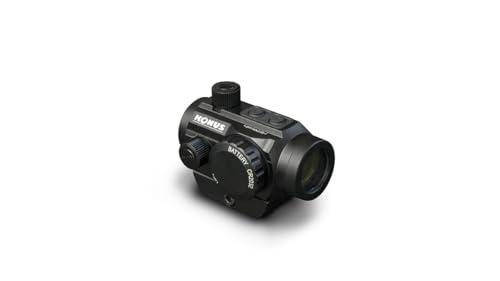 KONUS | NUCLEAR, Mirino Tecnologicamente Avanzato con Doppio Sistema di Montaggio, Permette di Adattarlo all'Arma in Modo Semplice, Disponibile Verde e Rosso Zoom/Diametro 1x22