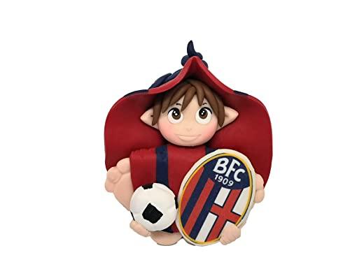 Folletto Gnomo elfo squadra Calcio Bologna idea regalo Handmade personalizzabile con il nome. SI ILLUMINA AL BUIO. Made in Italy realizzato a mano.