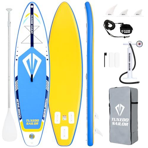 Tuxedo Sailor SUP Gonfiabile Adulti, Tavola SUP con Accessori Premium, Tavola Surf Gonfiabile Stand up Paddle Gonfiabile per Tutti i Livelli