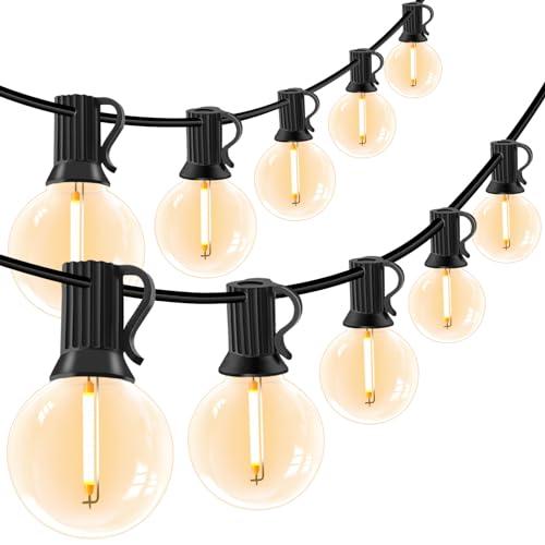 Catena Luminosa Esterno - Luci da Esterno Impermeabile LED Catene Luminose con G40 Lampadine Decorative per Terrazzo, Giardino, Balcone, Barbecue, Partito, Festa, Matrimonio, Gazebo