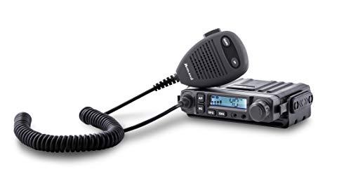Midland M-Mini CB Radio Ricetrasmittente Veicolare Auto Multi Banda 40 Canali AM/FM, Compatto con Microfono e Presa 2 Pin Midland per Adattatore Bluetooth, con Canale di Emergenza