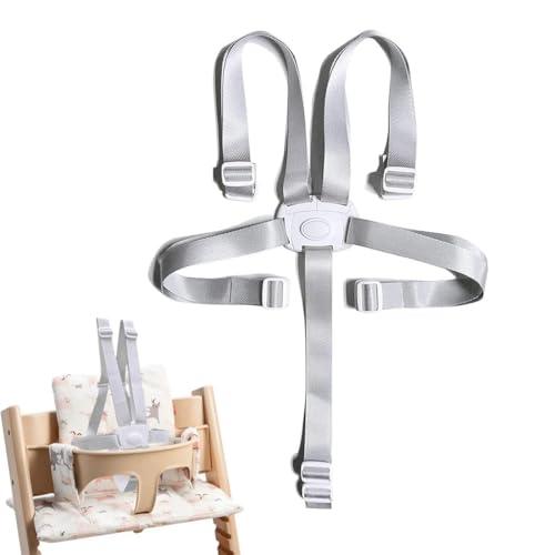 LACHT Cinture Universali per Seggiolone, Cinghie per Seggiolone a 5 Punti, Regolabile Cintura di Sicurezza per Bambini, per Seggiolino e Passeggini, Nero, Unisex, 1 unità