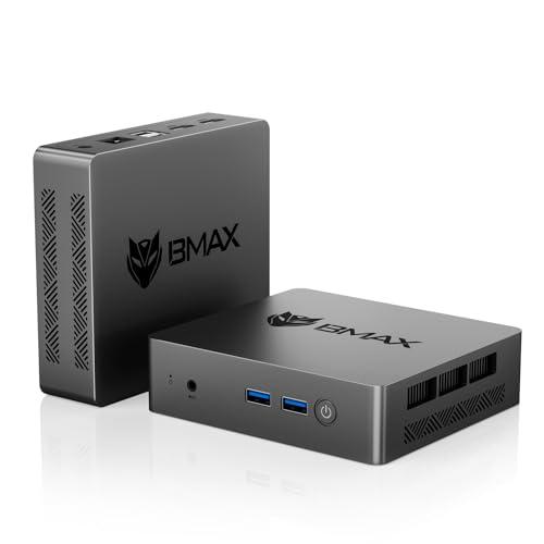 BMAX Mini PC con Win 11Pro 8GB LPDDR4 + 256GB M.2 SSD, Ιntel Jasper Lake N5095 (fino a 2.9GHz, 4C/4T), Mini Computer, Dual HDMI Display, 4K UHD, Gigabit Ethernet, Wi-Fi 5, BT 5.0, Avvio automatico,WOL