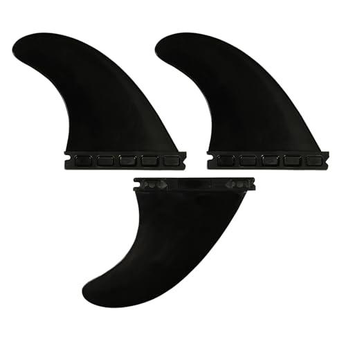 iBOARD Future Fins - Pinne da surf in schiuma, 3 pinne e bulloni, colore: nero