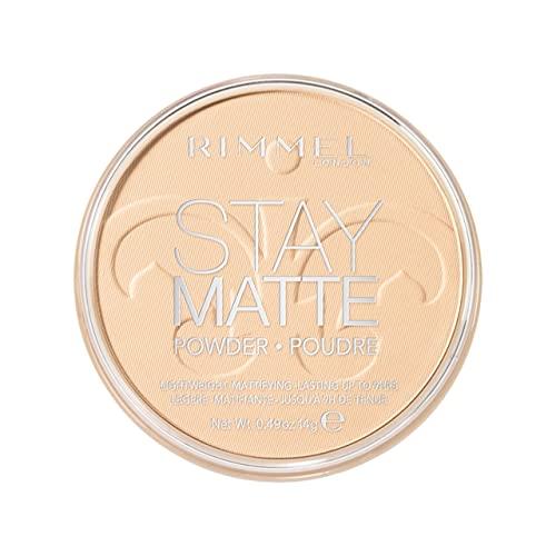 Rimmel London Cipria Compatta Stay Matte, Polvere Opacizzante a Lunga Tenuta per Pelli Grasse e Miste, Trasparente, 14 g