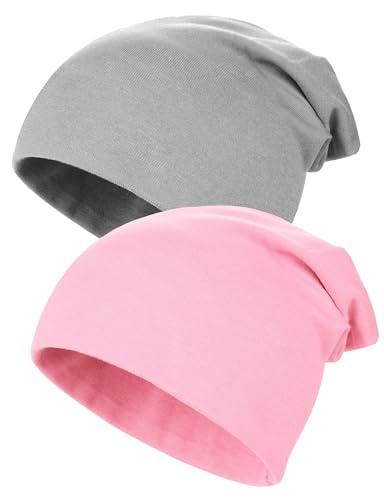 Kiiwah 2 Pezzi Berretto Bambino Invernale, Cappello Cotone Bambino e Bambina, Cappelli Bambino Caldi in Doppio Strato, Berretto Cotone Bambino per Primavera, Autunno, Inverno