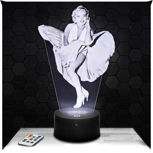 Lampephoto.fr - Lampada 3D M. Monroe, Luce Notturna Tattile M. Monroe, Illusione 3D Led, Idea Regalo di Natale per Ragazzi e Ragazze Lampada da Comodino per Bambini o Adulti TOP