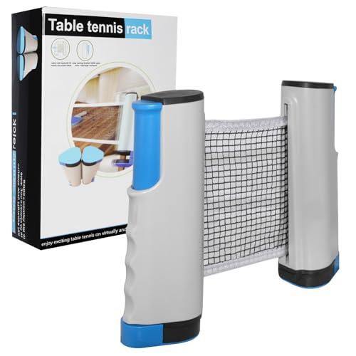 Dalephoric Rete Ping Pong da Tavolo Retrattile, Rete da Ping Pong, Portatile, può Essere Esteso a 170cm, Rete Tavolo Ping Pong per Scrivania, Tavolo da Pranzo, Vari Desktop, Blu Grigio