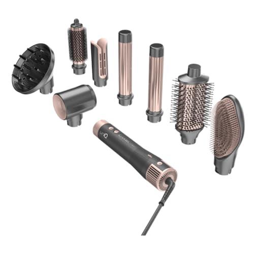 GA.MA Italy Professional, UNIQ VIBRANCE Multistyler 8 in 1, Motore Brushless 100.000 rpm, Tecnologia Coanda e Tormalina, Spazzole, Diffusore e Arricciacapelli Inclusi, Colpo d’Aria Fredda, Autopulizia