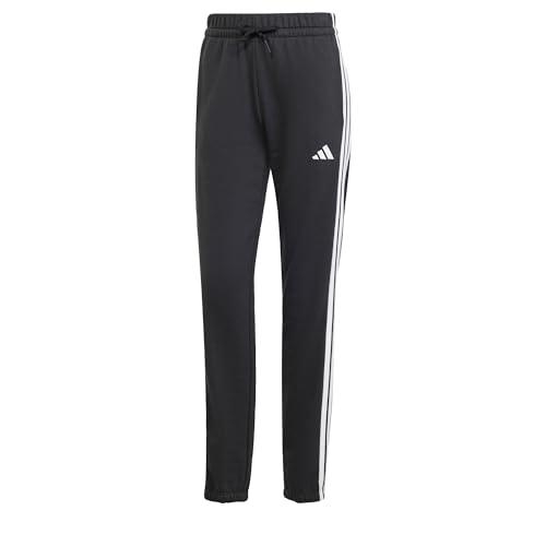 adidas Femme Essentials 3-Stripes French Terry Cuffed Pants, Black/White, S