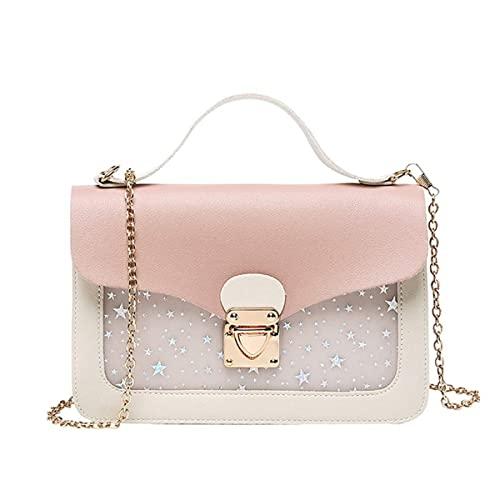 Hjkiopc Borsa a tracolla per ragazze,Principessa Borsa per Bambina,alla moda,borsa a tracolla,Idea Regalo piccola ragazza Compleanno Natale(Stella rosa)