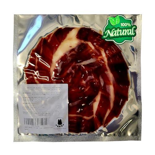 Prosciutto 100% Iberico Pata Negra Bellota Affettato a Mano 100% Naturale - 100 grammi Jamon Iberico de Bellota Da Maiali Iberici Alimentati con Ghiande e Stagionato 36+ Mesi, 100% Naturale