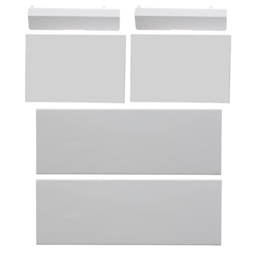 ECSiNG 2 set (6 pezzi) di ricambio per scheda di memoria per porta coperchio coperchio custodia custodia protettiva parti di riparazione kit 3 in 1 compatibile con console Wii bianco