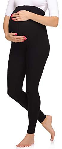 Merry Style Leggings Premaman Lunghi Donna MS10-297 (Nero, S)