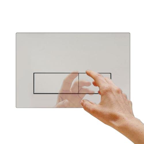 Mendorio Placca di Comando WC, Compatibile con Geberit Sigma, UP300 e UP320, Piastra Doppio Scarico, Dimensioni 243×163 mm, Completa di Set di Leve di Scarico e Telaio di Montaggio (Cromato).