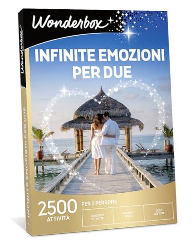 Wonderbox, Cofanetto Regalo, 5300 attività, Soggiorni con Colazione, Cene Gustose, Infinite Emozioni per Due, Regali di Coppia