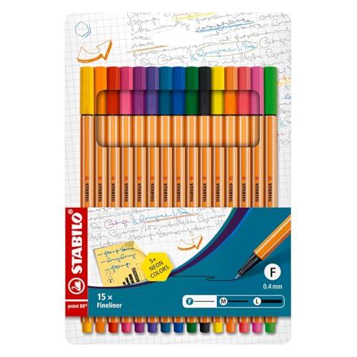 STABILO Cienkopis 10+5 Neon [SZKOĹA]