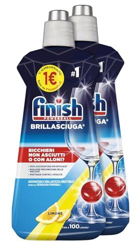 Finish Brillantante, Additivo Lavastoviglie, Lemon, 500 ml (Confezione da 2)