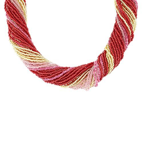 Venetiaurum - Collana Multifili Da Donna In Vetro E Argento 925 - Gioiello Made In Italy Certificato