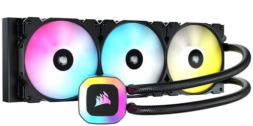 CORSAIR H150 RGB Raffreddatore per CPU a Liquido - 360 mm AIO - Ventole SP120 RGB ELITE - Adatto a Intel LGA 1200/115X/2066, AMD AM4 - Adattatore ARGB per Scheda Madre Incluso - Nero