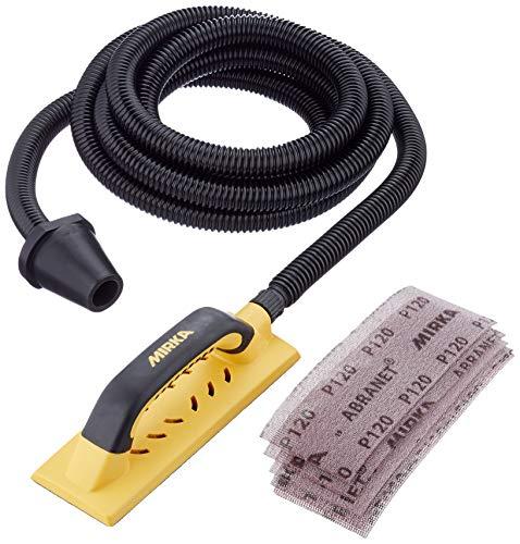 Mirka Handy Starter-Kit per levigatrici manuali I Set di blocchi di levigatura con aspirazione incl. tubo flessibile di aspirazione da 4 m e 5x Mirka Abranet a strappo grana P80 P120 P180