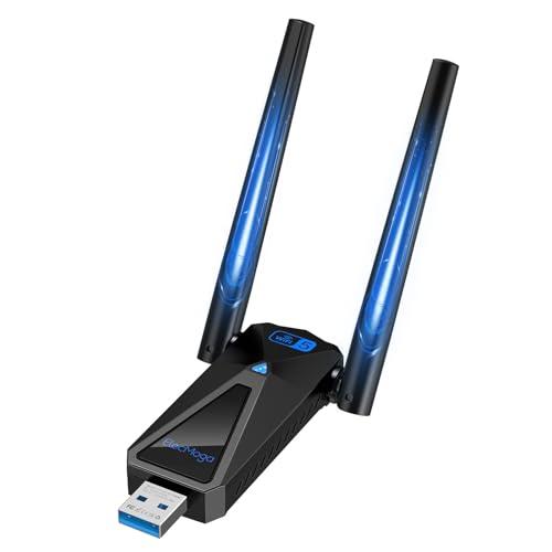 ElecMoga Chiavetta WiFi AC1300 USB Adattatore USB WiFi 5GHz/2.4GHz, Antenna 5dBi, Compatibile con PC Fisso, Laptop, WiFi Portatile, Chiavetta Internet
