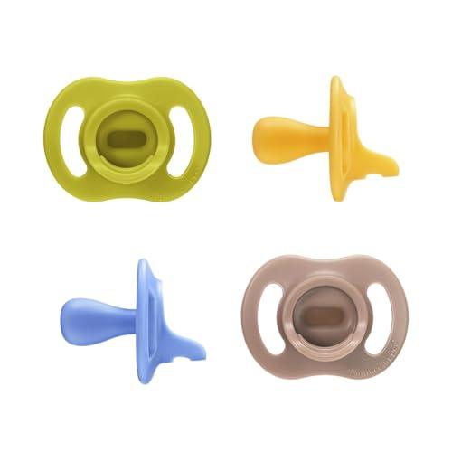 Tommee Tippee Ciuccio Ultra-light StayPut, 6-18 Mesi, Confezione da 4, Succhietto Ortodontico, Design Monoblocco in Silicone