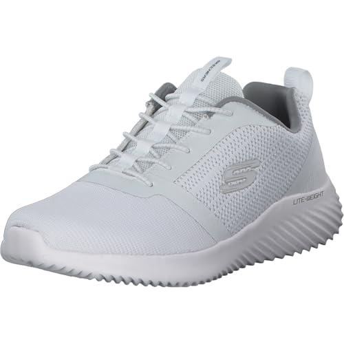 Skechers Bounder 52504, Scarpe Uomo, White Mesh Pu Trim, 42 EU