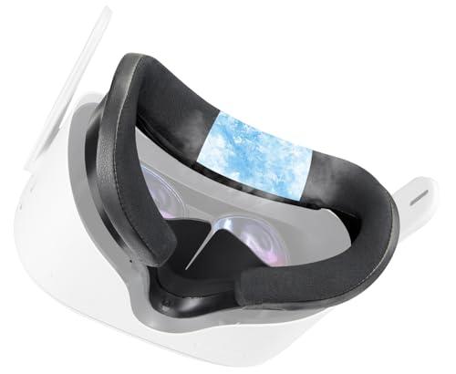 SOULWIT Cuscino Facciale Gel Raffreddamento (interfaccia facciale) Ricambio Kit per Oculus Quest 2, Cuscinetto Nasale Anti-perdita, Face Cover VR Accessori per Meta Quest2