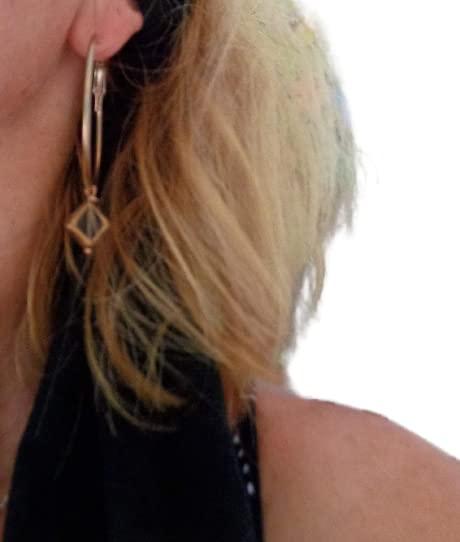 ✿ CREPE DI 4 CM IN RAME CON VETRINA VINTAGE ✿ GANCI TONDI ORECCHINI