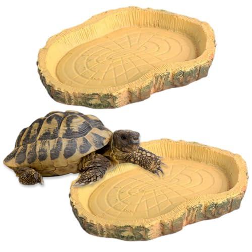 NHPY 2 Pezzi Teca per rettili Bacino idrico del Bacino Alimentare Reptile Growth terrario rettili Lunghe dritte/Curve per criceti, tarantole, Draghi barbuti, Tartarughe,Geco leopardino,Serpente