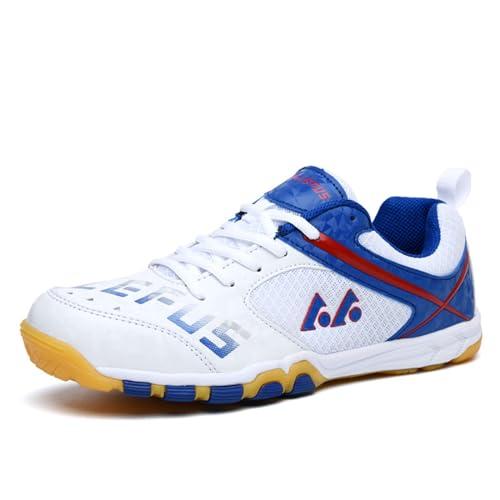 ForceRoute Badminton Squash Shoes,Scarpe da Badminton Pallavolo Tennis,Scarpe da Tennis Tavolo,Uomo Donna,Unisex,Leggere,Antiscivolo,comode,per Pallamano,Pickleball,Floorball,Padel,Table Tennis