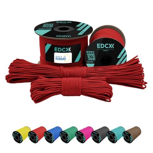 EdcX 2 mm Nylon Paracord 275 (15, 30, 50 And 100 m)– 100% Nylon Rope, 3-Strand Cord, Nylon Cord 2 mm in Many Colours (Light Red, 15 m)