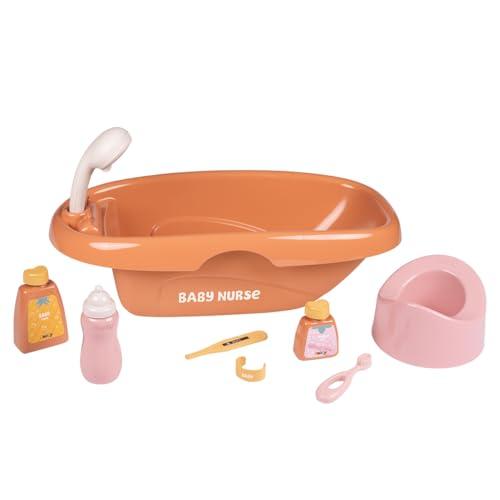 Smoby - Baby Nurse - Set da bagno e accessori - Numerosi accessori - Giocattolo d'imitazione - Prenditi cura del tuo bambino - Materiale riciclato - Dai 3 anni - Prodotto in Francia